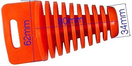 Miniatura 7 de 2 x silenciadores de tubo de escape de cola para motocicleta de 2 y 4 tiempos, 1.339-2.441in (negro)