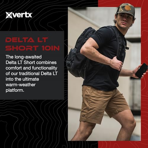 Vertx Delta LT 10 Inch Mens Tactical Shorts with Pockets, Lightweight Stretch Casual Workwear, Tactical Gear, Athletic-Fit2
