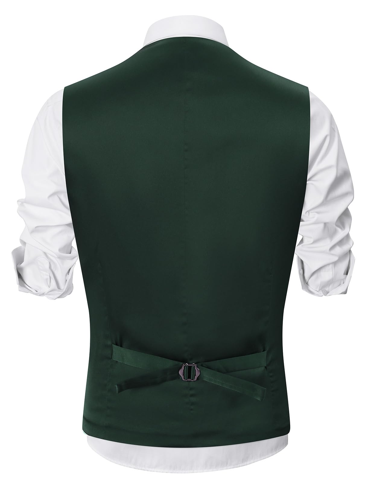 mintgreen Chaleco de los hombres traje formal de un solo pecho estrecho corte sólido chaleco de boda
