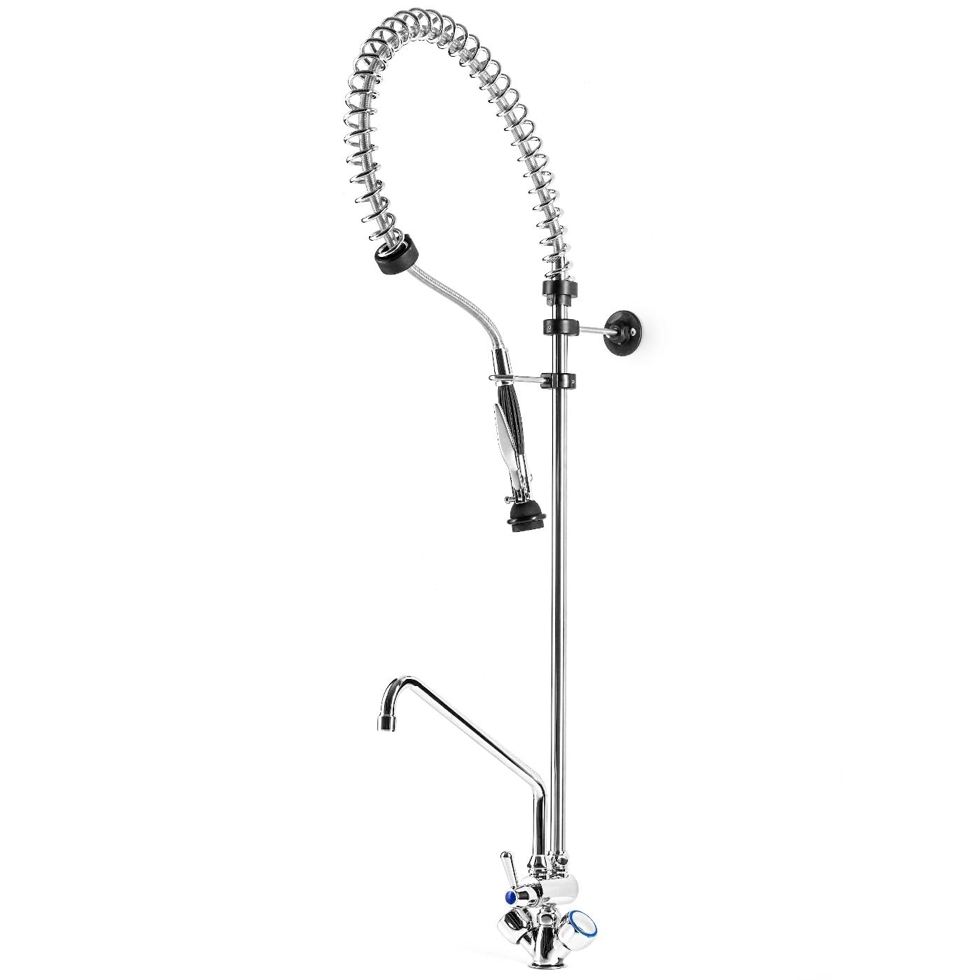 Grifo independiente con ducha y caño, Grifos de fregadero, Grifo de cocina, Montado en el fregadero, Para la cocina profesional, Funcionamiento duradero, Uso confiable, Versatilidad, Ergonomía