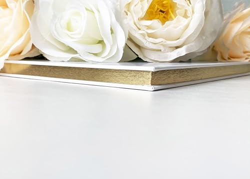 Miniatura 4 de DUXOV Libro de invitados de boda, Libro de visitas de boda con pluma de oro, Libro de invitados de boda estampado de oro, Libro de invitados de