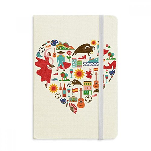 Carnet A5 Style Espagnol Corrida et Flamant Rose, une Idée Cadeau Originale en Tissu