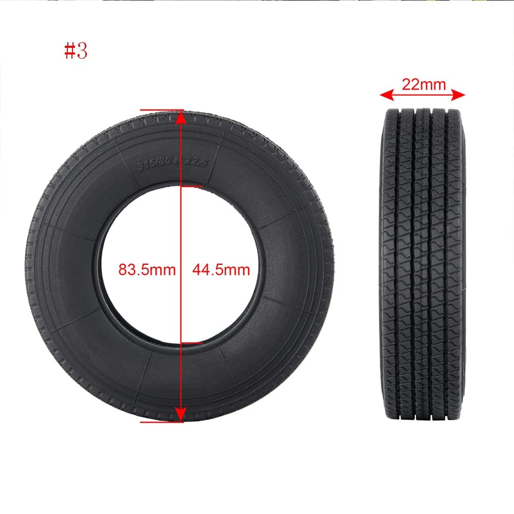 Dilwe 2 Pneumatici In Gomma 85x21mm Per Trattori Tamiya 1/14 RC: Super Grip Per Il Tuo Modellismo