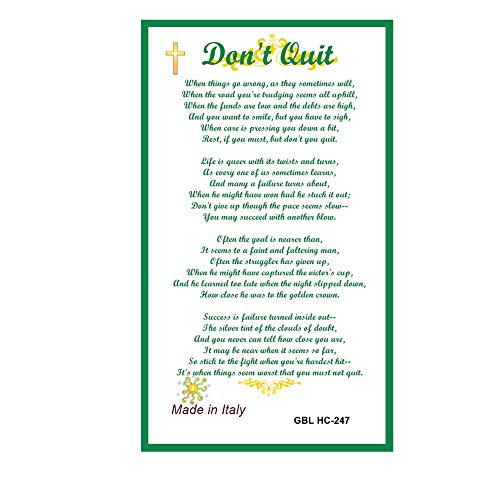 St Saint Jude Patron of Desperate Causes Dont Quit Laminated Prayer Card Blessed by Pope Francis