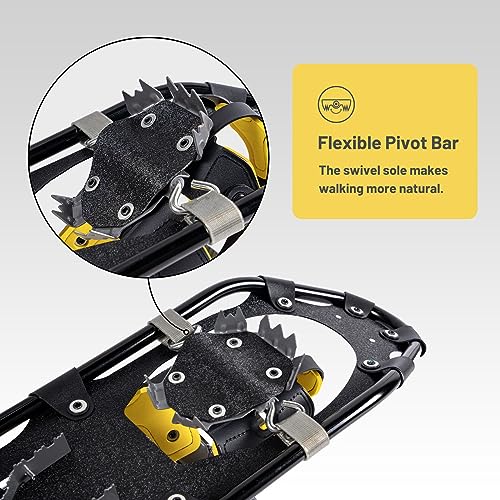 image for G2 GO2GETHER G2 21 Inches Yellow Light Weight Snowshoes for Women Men 