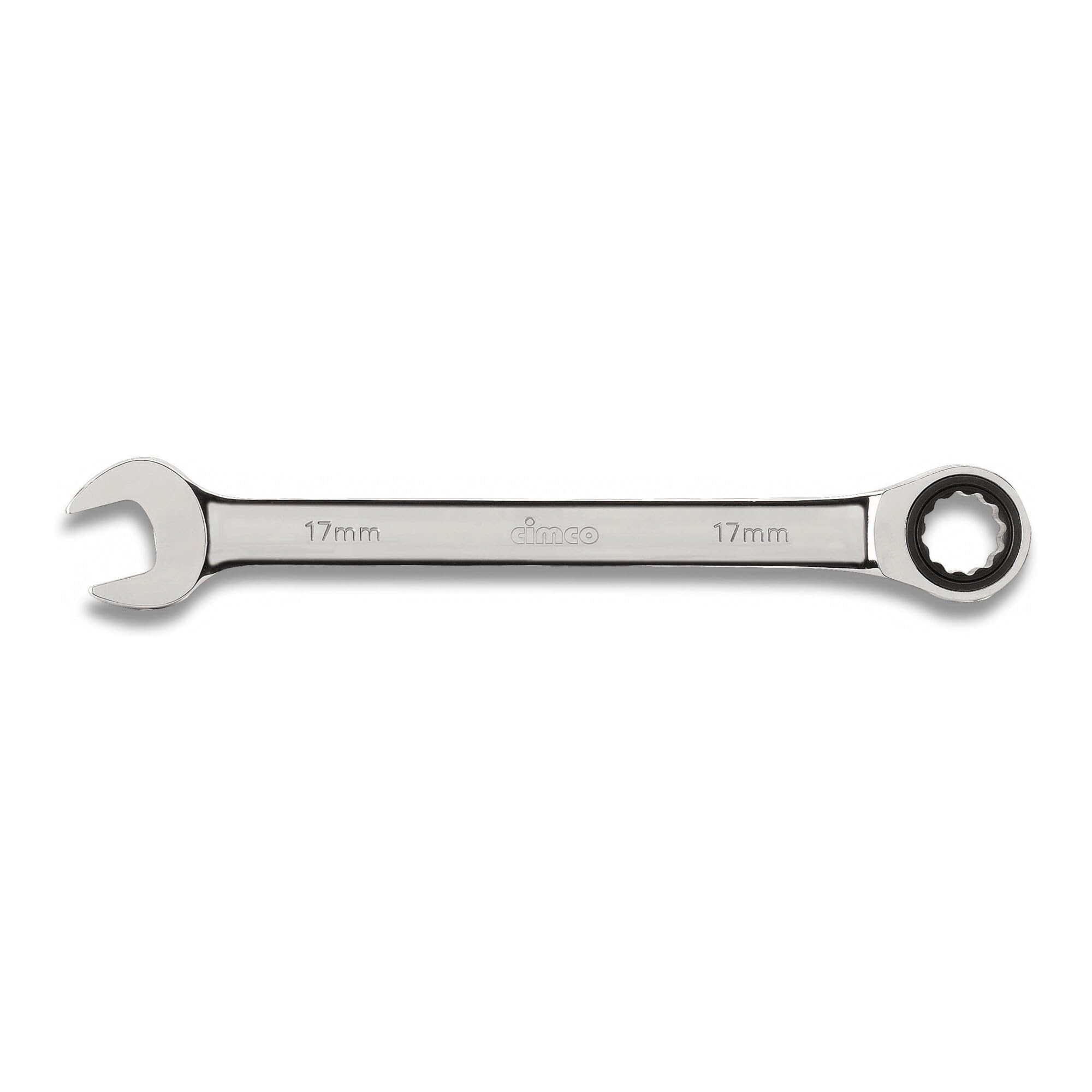 Clé mixte à cliquet Cimco 112517 avec œil 12 pans et fourche 17 mm
