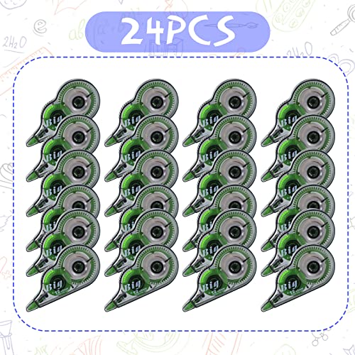Image of Yexiya 24 Pieces Correction Tapes Original Correction Wide Eraser Applicator Easy to Use Applicator Translucent Tapes Shows for Office Note Journal Scrapbooking, 0.2 Inch x 39.4 Feet