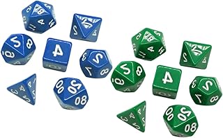 HONMEET Conjunto De 2 Dados Dados Coloridos Dados De Interpretação De Papéis Dados De Acrílico Tabpletop Dados De Jogo Dados Para Beber Dados Digitais Dados Multifacetados Dados Digitais