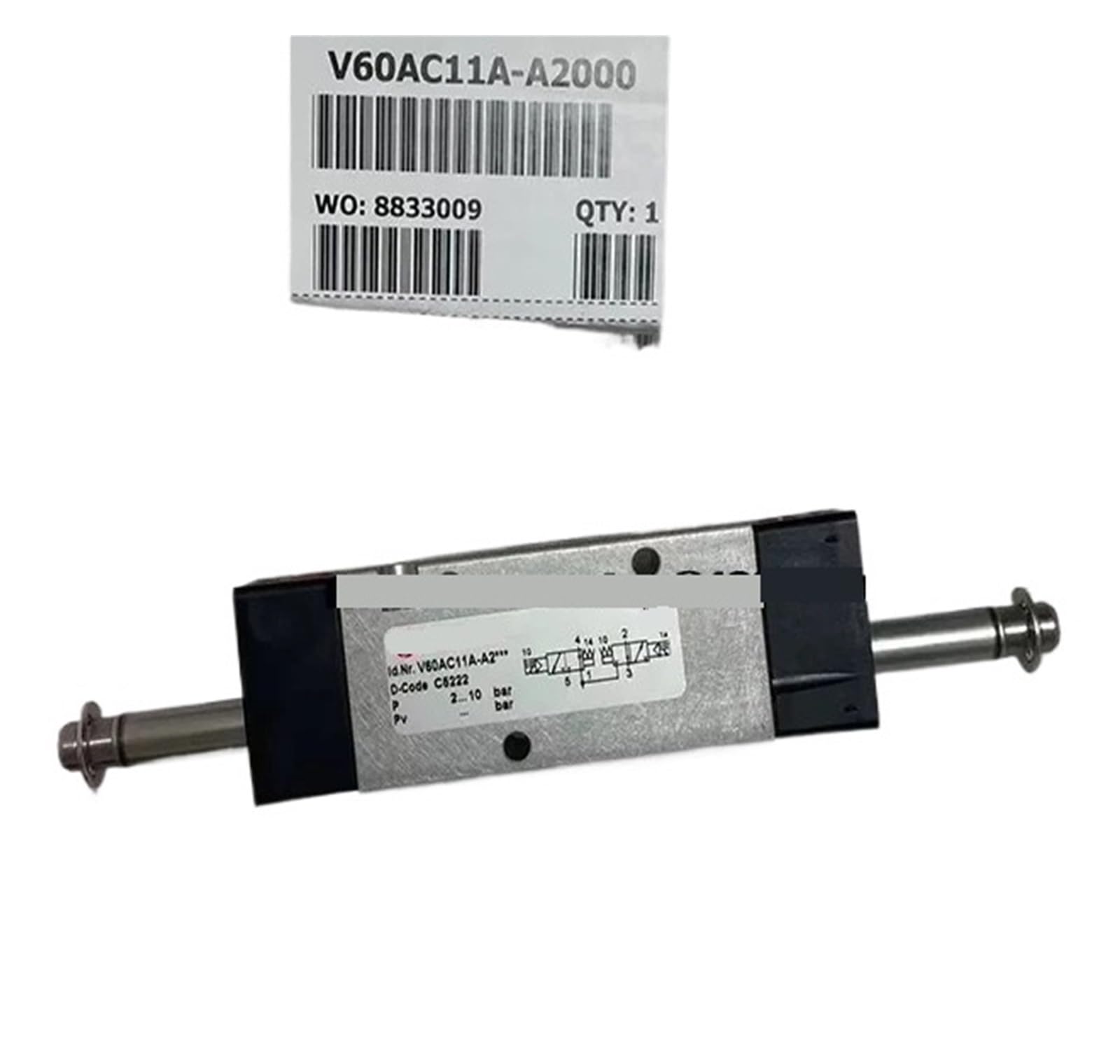 NACODLUL V60AC11A-A2000 G1/8 Screw Thread Solenoid Valve