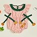 Socutebabe My First Halloween Baby Girl Outfit Infant Stripe Bubble Romper Pumpkin Embroidery Jumpsuit Cute Summer Fall Clothes (pumpkin-orange, 0-3 Months)