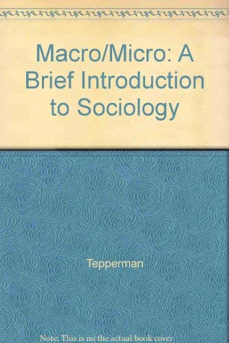 Amazon.com: Macro/Micro: A Brief Introduction to Sociology ...