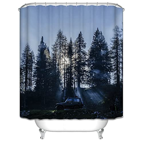 Rideau de douche 180x200 polyester lavable pour baignoire moderne - 3