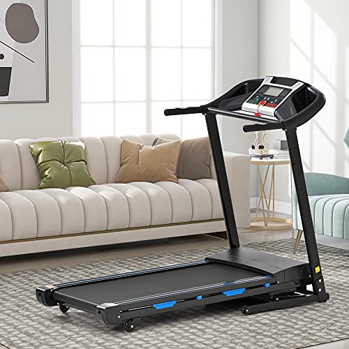 Treadmills for Home Office, Electric Treadmill with Automatic Incline, Foldable 3.5HP Workout Running Machine Walking, Double Running Board Shock Absorption Pulse Sensor Bluetooth Speaker APP FITSHOW -  MPDEALS