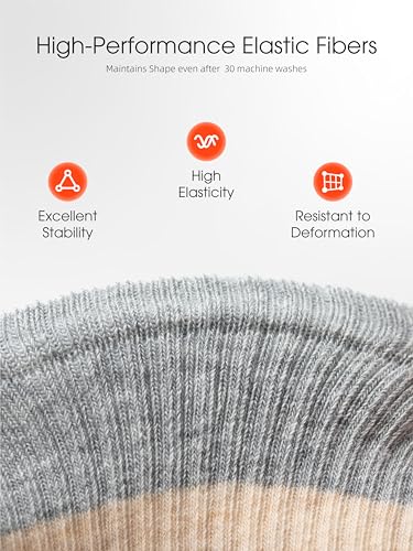 Image of 90% Cotton Women Socks, 4 Pairs Comfy Athletic Socks for Running & Casual Wear with Seamless Toe&Arch Support, Size 6-9