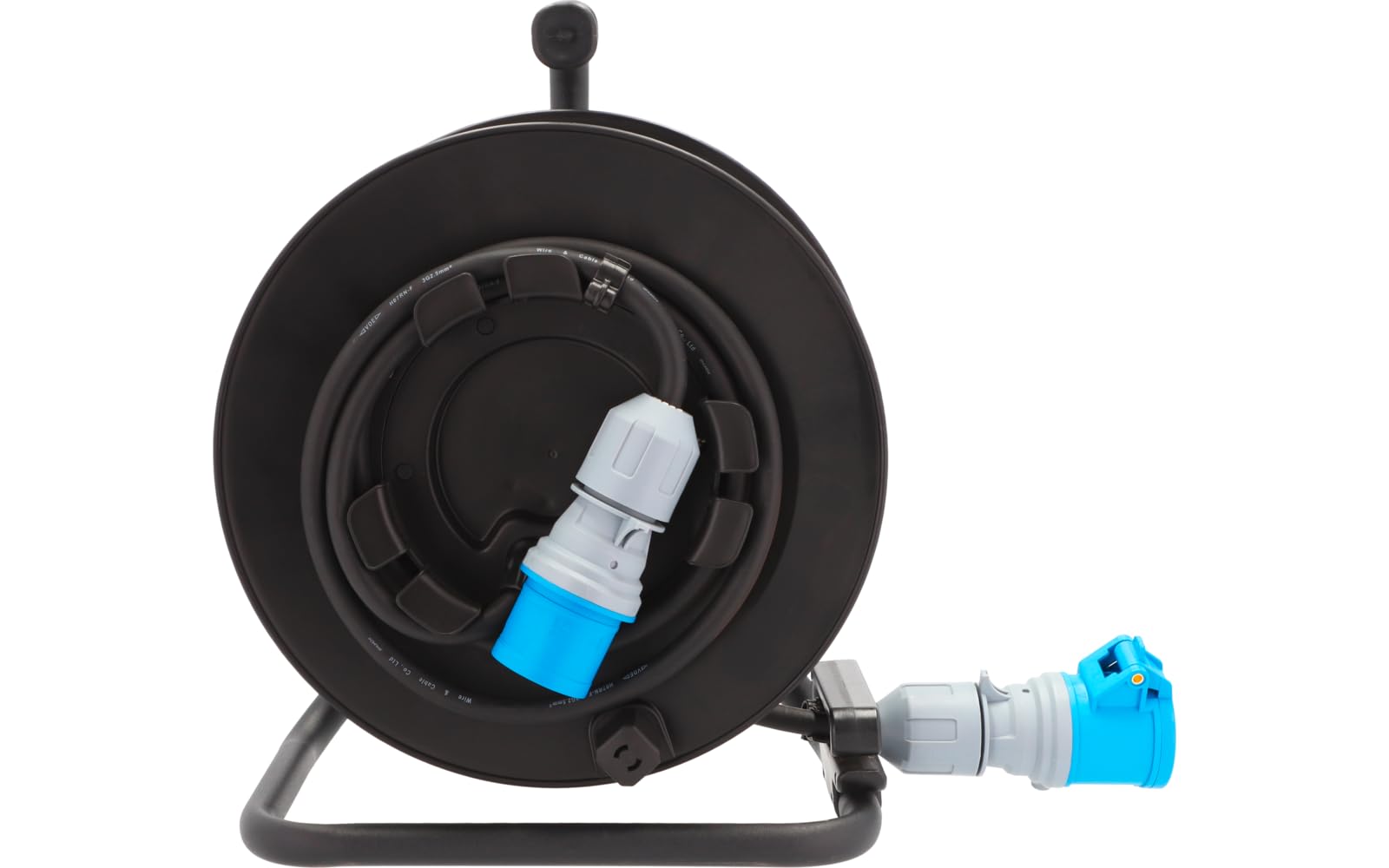 BERGER CEE Kabeltrommel 25 m | Outdoor Verlängerungskabel Strom CEE Kabel mit Stecker und Buchse | Robuste Stromstecker Kabelbox Spritzwassergeschützt IP44 | Stromkabel Aufroller