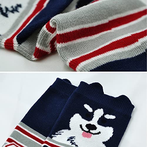 Image of CaiDieNu Women's Animal Toe Socks - Cotton Five Finger Colorful Funny Casual Crew Socks for Ladies
