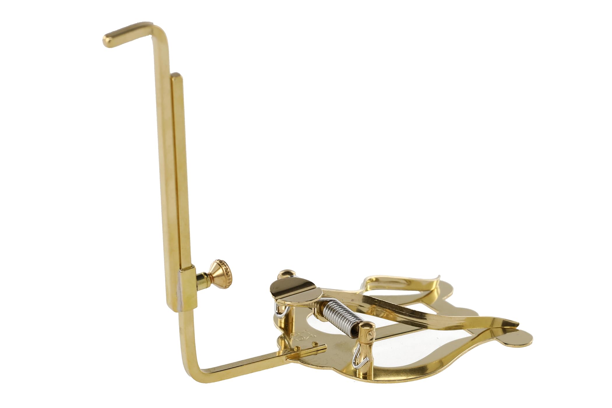 GEWA Marschnotenhalter/Marschgabel Saxophon - Messing - Mittelgroße Lyra - 2 Drücker - Stiel verstellbar