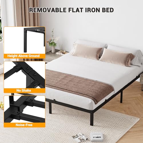 Image of GarveeLife 6 in Twin Heavy Duty Metal Bed Frame with Under-Bed Storage, Noise-Free Mattress Foundation, No Box Spring Needed, Easy Assembly, Strong Weight Capacity