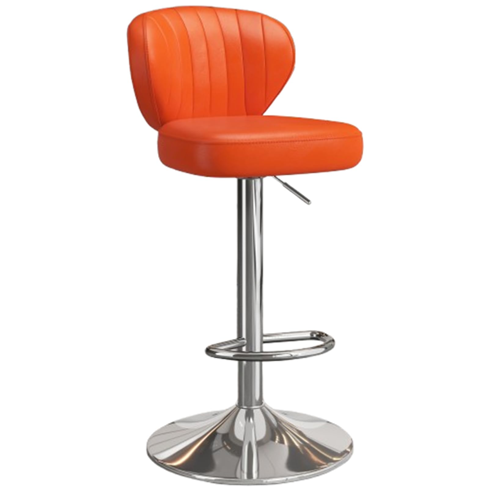 NHDVDVAV Modern Swivel Bar Stools with Backrest and Footrest,Leather Upholstered Counter Height Barstools,Chairs for Bar, Counter, Kitchen and Home,M
