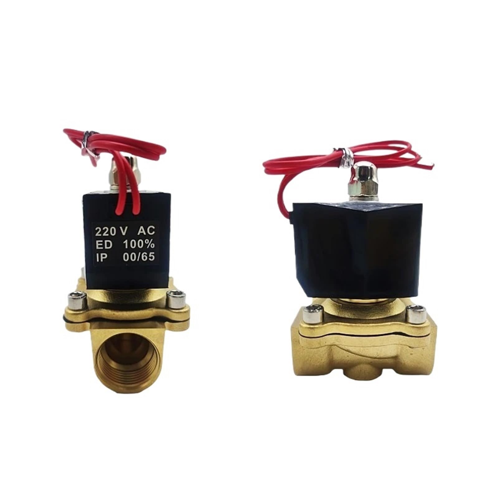 Électrovanne normalement fermée DN25 G 1 pouce en cuivre 24V pour eau et air IP65