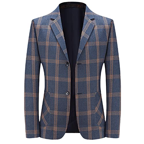 Blazer décontracté homme bleu Kelsiop veste business slim mode taille L