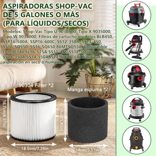 La mejor selección de Shop Vac Filtros los preferidos por los clientes. 5 Imagen adicional