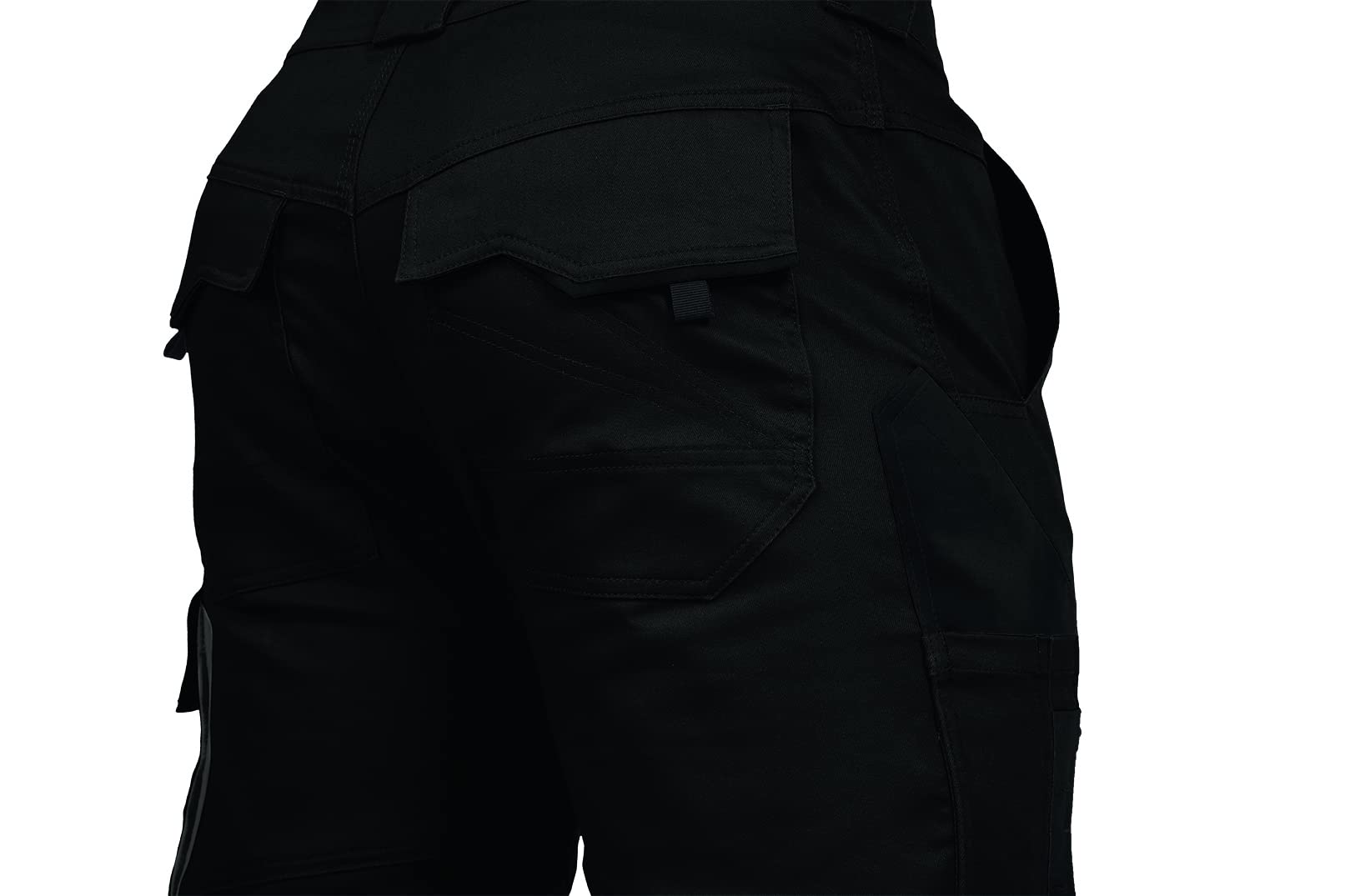 LEIB WÄCHTER Flex-Line Arbeitshose Bundhose Premium Schwarz/Schwarz ohne Kniepolstertaschen Gr. 50