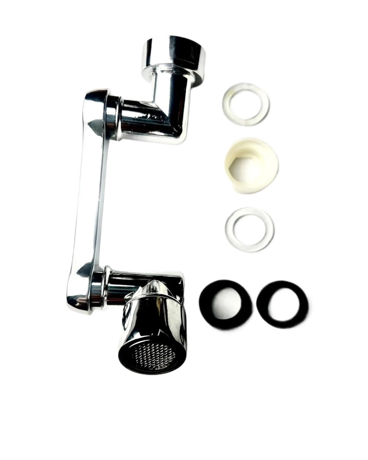 Rotatable Multifunctional Extension Faucet Aerator 1080 Degree Swivel Robotic Arm Water Filter Bubbler Sink Fit(Single Function)
