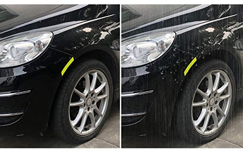 Image of ZYTC 4pcs 3D Super Reflective Stickers Carbon Fiber Strips Car Side Door Edge Bumper Anti-Scratch Protection Guards Trim Stickers Universal (Wheel Eyebrow Stickers Green)