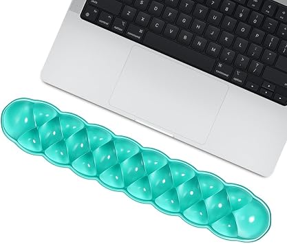 Soft Keyboard Wrist Rest Pad 14.17IN Comfortable Cool Silicone Cushion Typing Hand Pain Relief Support Pad with Gel-Filled for MacBook Magic Keyboard Other Keyboards Office & Home Green