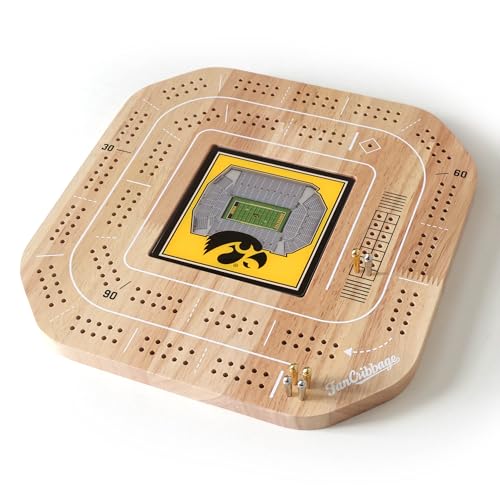 Jeu de cribbage NCAA YouTheFan plateau bois de collection - 2