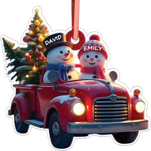 Personalisierter Weihnachtsanhänger Schneemann Christbaumschmuck aus...