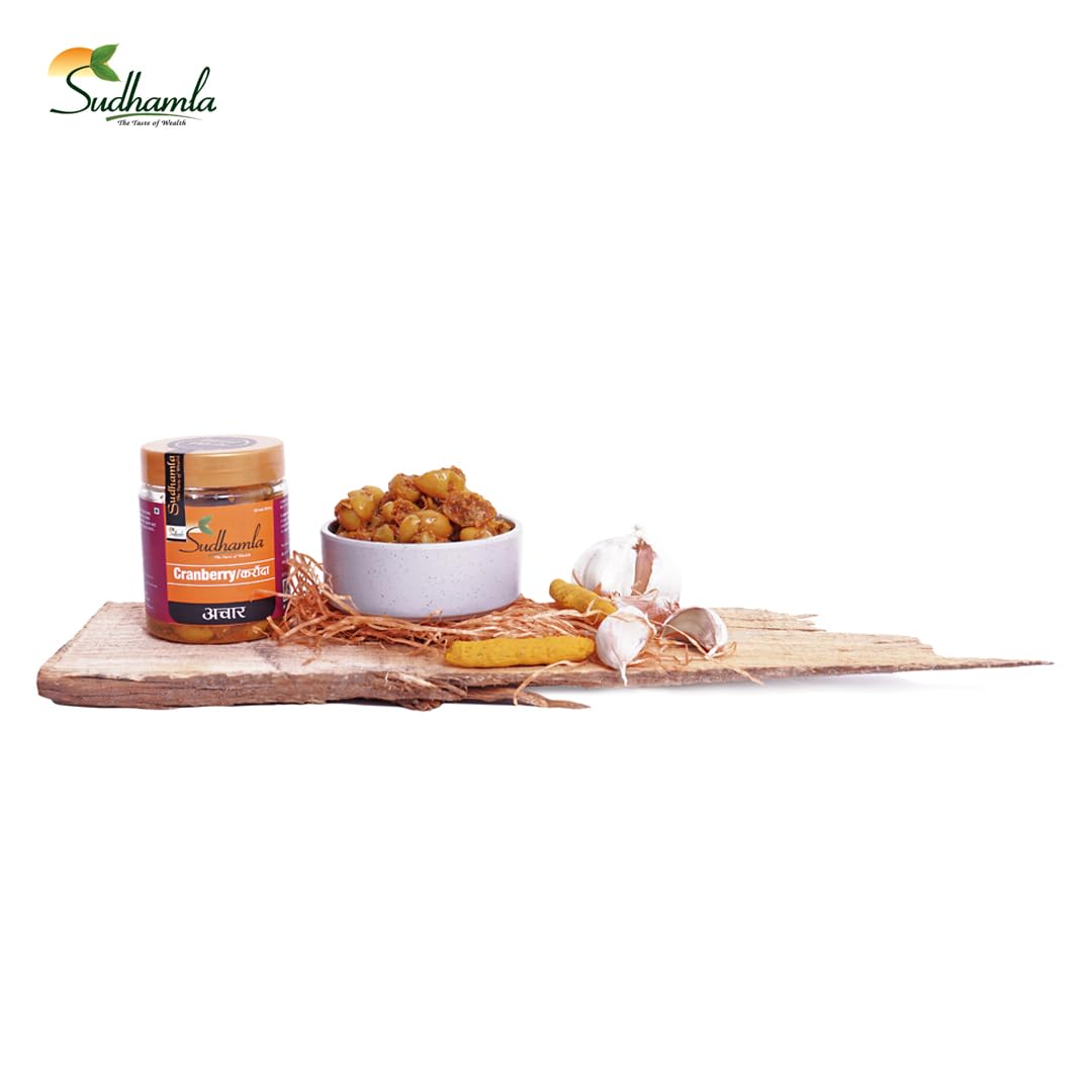 Sudhamla Cranberry Kalonji Pickle - 100 gm | Exotic Indian Fruit Pickles | Innovative Pickled Fruits | Less Oil Achar 3