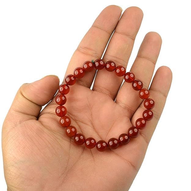 Image of Reiki Crystal Products Natural Crystal Stone 8 mm Round Bead Bracelet for Men & Women | Stretchable Gemstone Bracelet for Meditation, Yoga, Reiki & Daily Wear