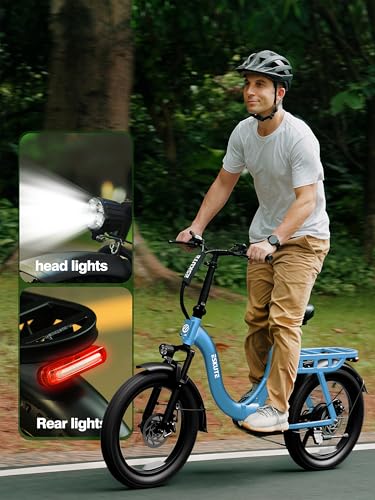 ESKUTE Folding Cargo Ebike Blue