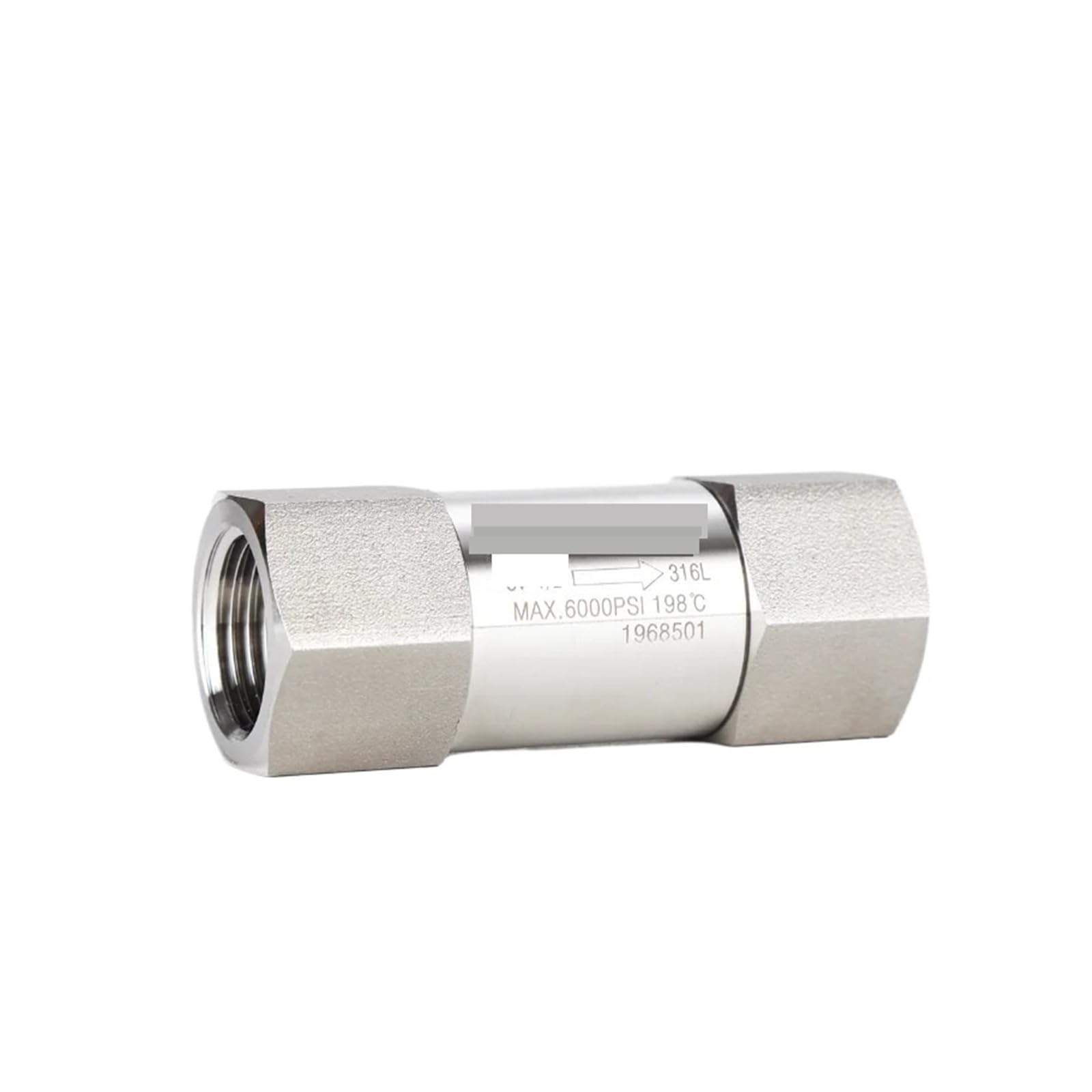 Clapet anti-retour 3/4" en acier inoxydable 316 6000Psi pour circuit haute pression
