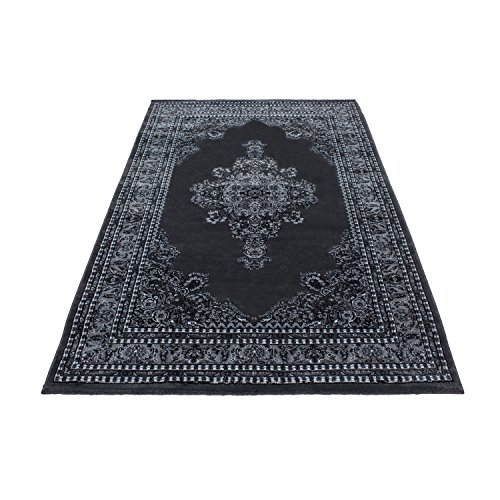 HomebyHome Teppich Kurzflor Orient Ornament Edle Bordüre Design Wohnzimmer 12 mm Florhöhe Hochfertig Weich Gross… – Bild 6