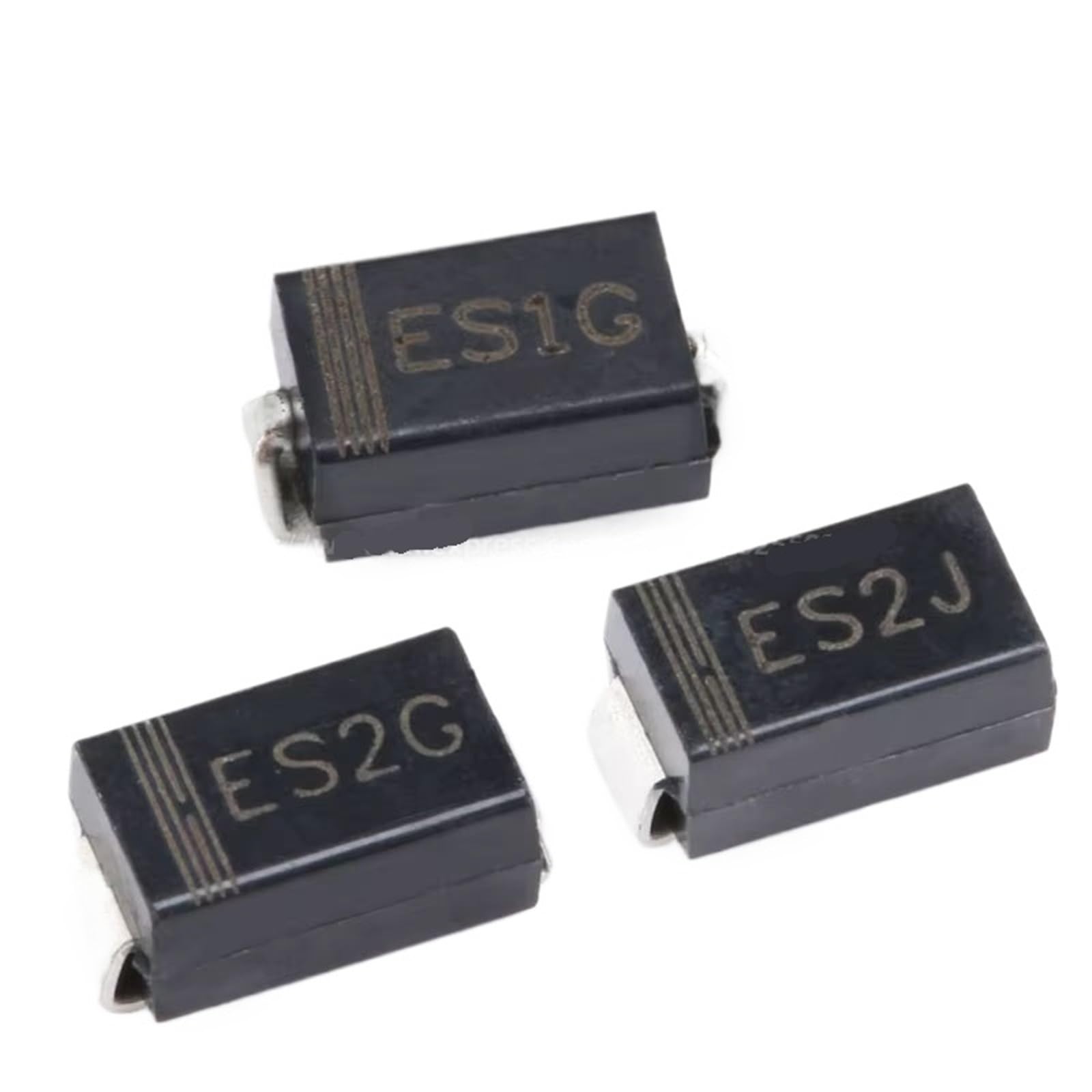 GJEXXPTST 100PCS ES1D ES1G ES1J ES1M ES2D ES2G ES2J ES2M SMA DO-214AC 1A 200V 400V 600V 1000V Rectifier(Es1d Sma)