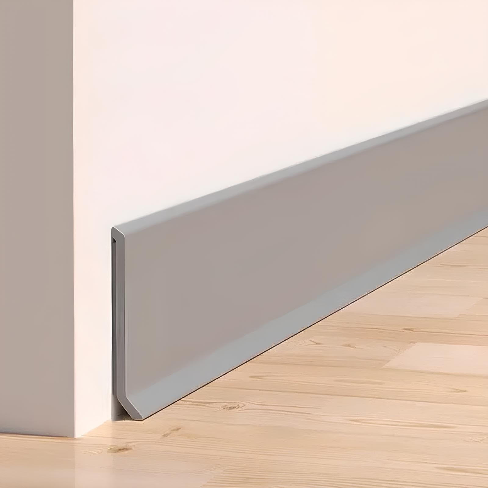 Battiscopa Impermeabile - Battiscopa Autoadesivo In Vinile, Listello Di Protezione Da Parete Per Ufficio Domestico, Facile Da Installare E Pulire(Gray,8cm*500cm)