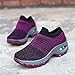 LEADER SHOW Women's Slip-On Walking Shoes Comfortable Loafers Casual Non-Slip Nursing Shoes Fashion Platform Sneakers (8.5, Purple)