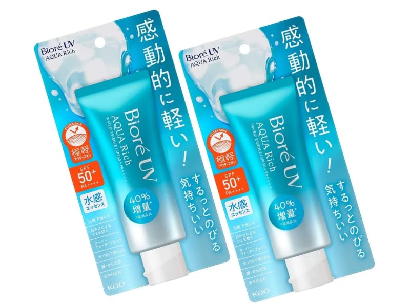 TSTADVANCE Biore UV Aqua Rich Sunscreen Water Essence SPF50+ PA++++ 2.46floz(70g) Set Of 2