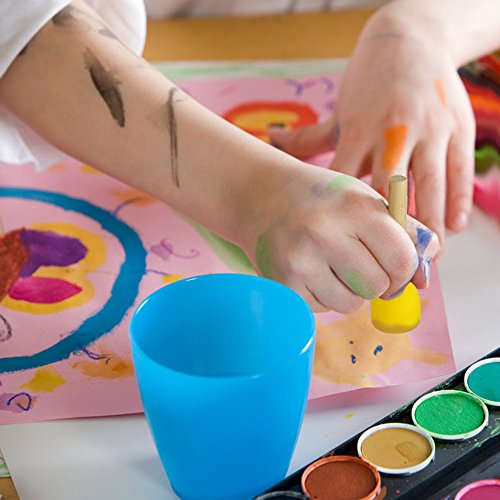 20 Pcs Round Sponges Brush Set Kids Painting Tools - Pistha Sponge Painting Stippler Set Diy Painting Tools In 4 Sizes For Kids (Yellow) #TOP5
