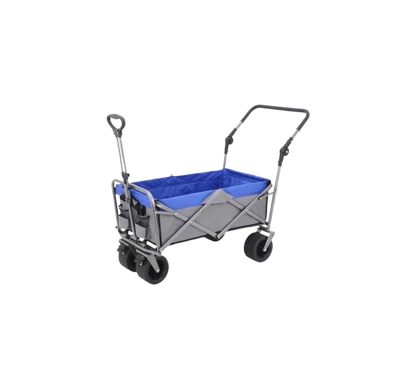 Fgjsfhrdtu One Color Push Rod Folding Cart, Camping Picnic Fishing Tool Trolley