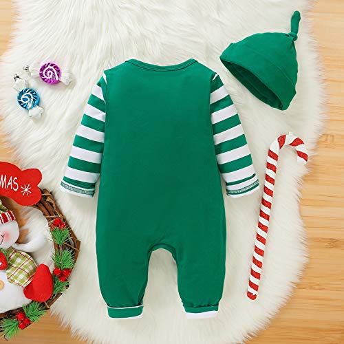 Tabpole Pasgeboren Baby Mijn 1e Kerst Romper Jumpsuit Outfit Hoofdband Xmas Kleding - Afbeelding 5