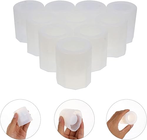 Miniatura 5 de Hemoton Moldes de silicona para donas, 10 unidades, molde de silicona para botellas de resina, hecho a mano, caramelos, cupcakes, fondant, helado,