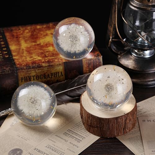 1st Heaven Gold Foil Dandelion Paperweight in Crystal Glass – Real Preserved Dandelion with Gold Leaf, Symbol of Hope, Luck & New Beginnings – Elegant Wish Gift with Gift Box & Card - Thumbnail 5