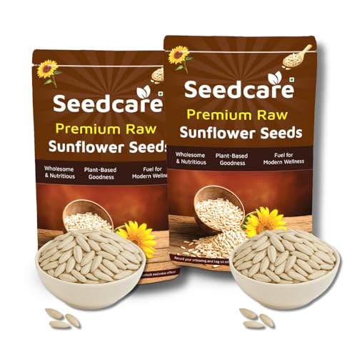 Image of Seedcare Raw Sunflower Seeds | High in Protein, Fiber, Vitamins & Antioxidants | Nutritious Superfood for Weight Management, Immunity Boost, Healthy Snacking, Smoothies, Cooking & Salads 1 KG (500gm Pack of 2)