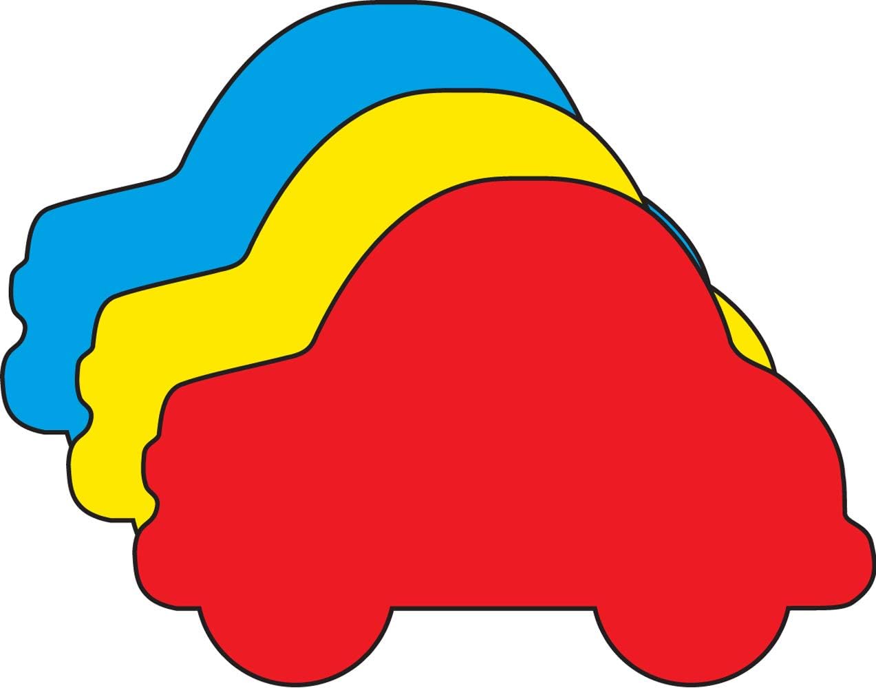 5.5” Car Tri-Color Creative Cut-Outs, 31 Cut-Outs in a Pack for Summer, Learning Games. Vehicle Themes, Travel Projects, Classroom Kids’ School Craft Projects (Pack of 3) image 4