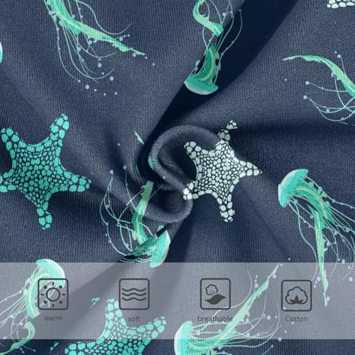 Little Girls' Soft Cotton Underwear Kids Breathable Comfort Jellyfish Starfish Panties Briefs Toddler3