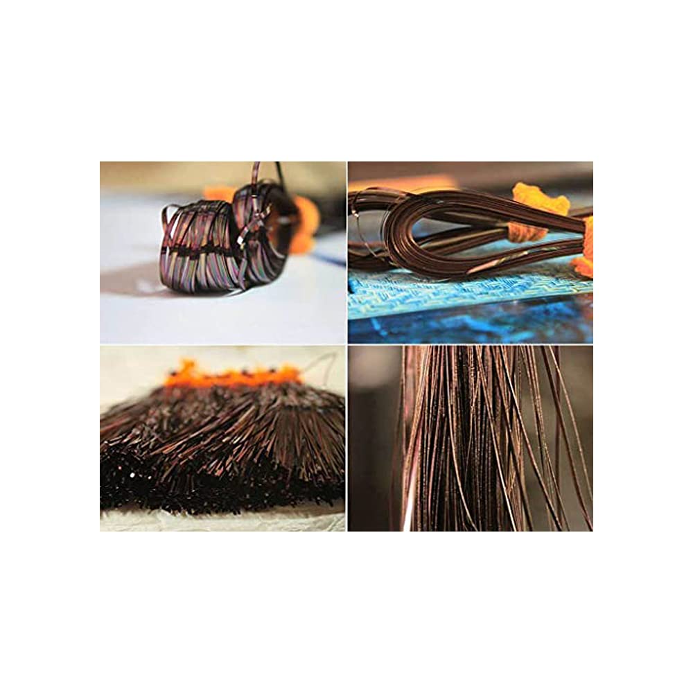 The Design Cart Fuchsia Brown Dual Tone Mukaish / Metal Strips,Package of 100 Grams for Sewing, Machine, Hand Stitching, Tailoring, Embroidery, Dhaga